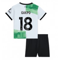 Liverpool Cody Gakpo #18 Bortaställ Barn 2023-24 Korta ärmar (+ Korta byxor)